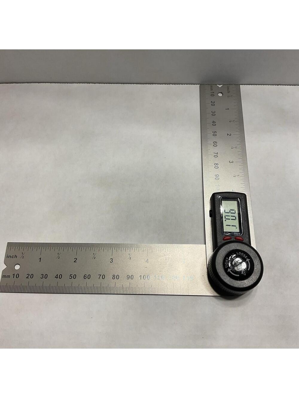 Husky Stainless Steel Rule 5 in. Digital Protractor Angle Finder Range 0 to 360